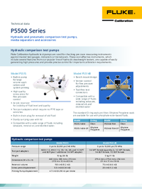 Thumbnail of document Data Sheet - P5510 / P5513 Pneumatic Pressure Comparator